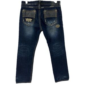 Affliction Ace Distressed fading Withering Denim Western straight jean New SZ 40